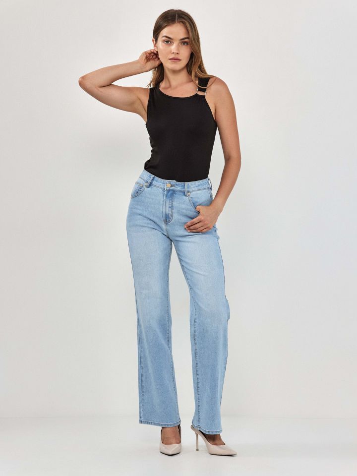 גופיה כתפיה אבזם בצבע שחור