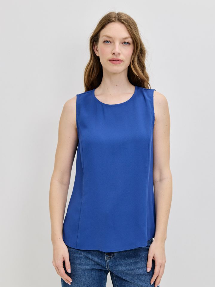 גופיה קרפ PROMO בצבע כחול רויאל