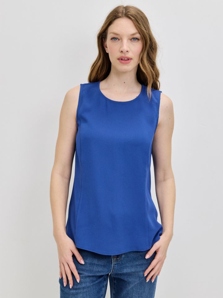 גופיה קרפ PROMO בצבע כחול רויאל