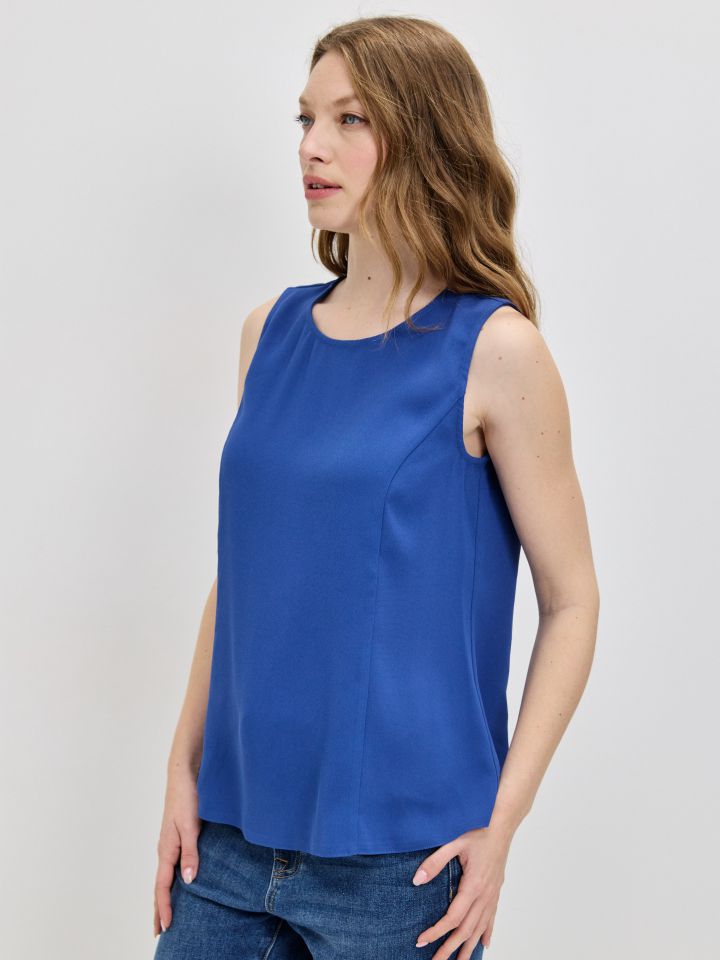 גופיה קרפ PROMO בצבע כחול רויאל