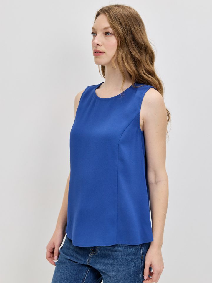 גופיה קרפ PROMO בצבע כחול רויאל