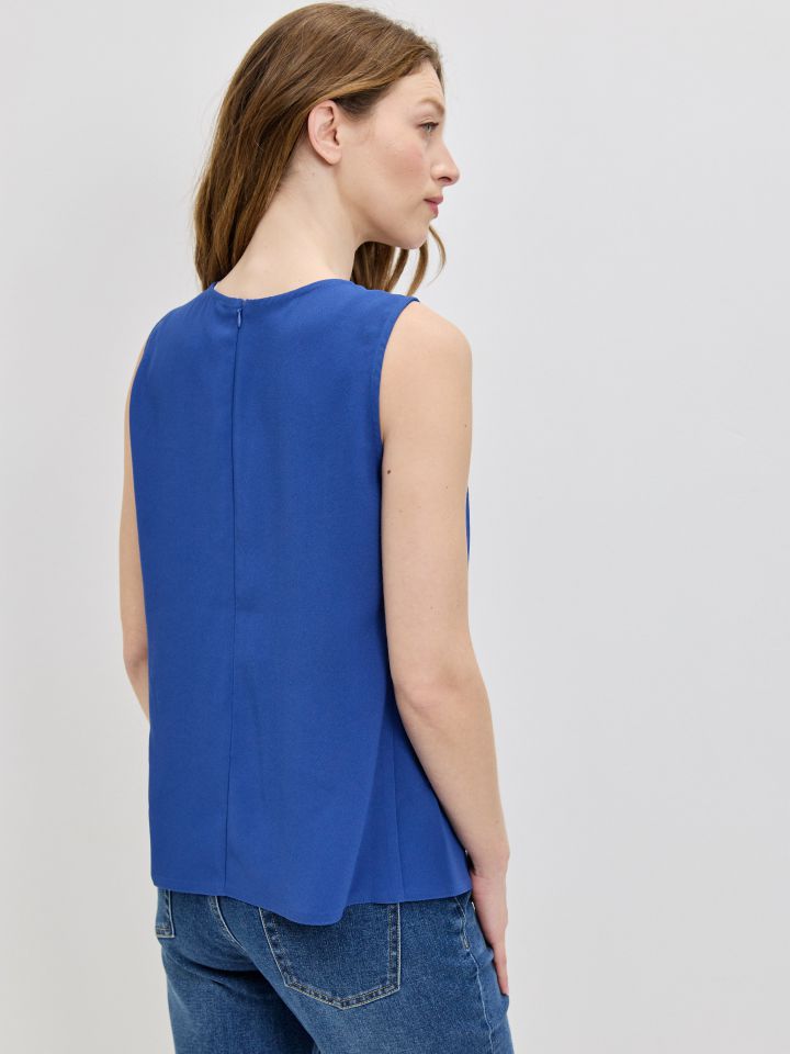 גופיה קרפ PROMO בצבע כחול רויאל