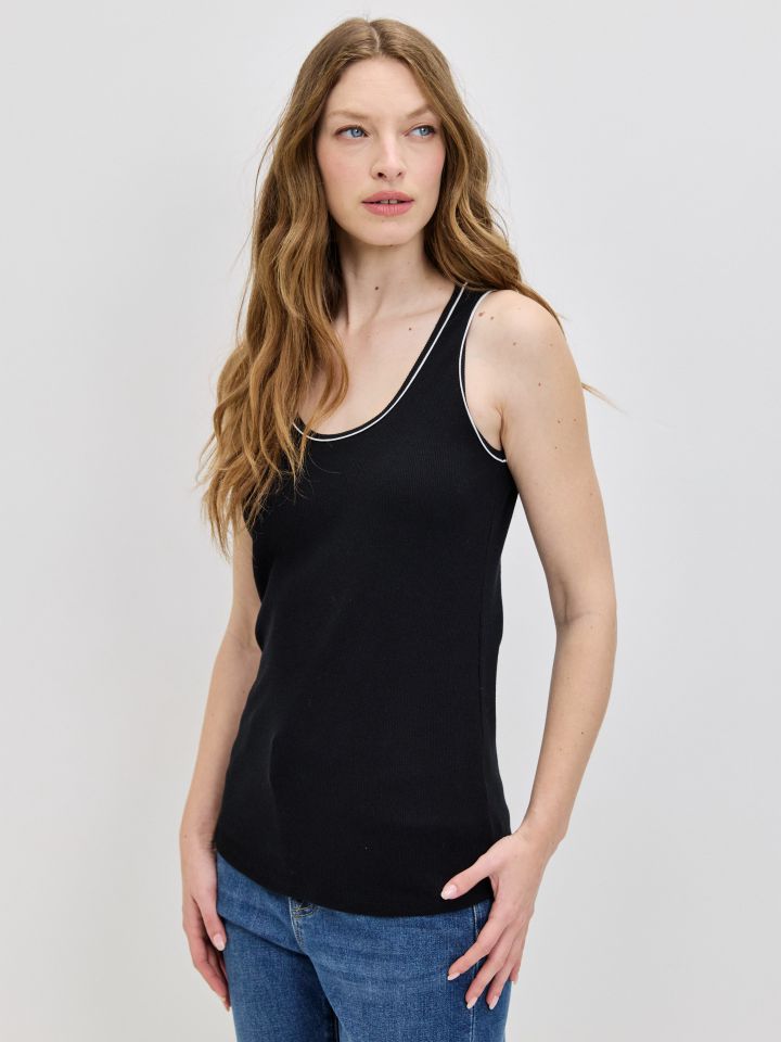 גופיה ריב פספול PROMO בצבע שחור