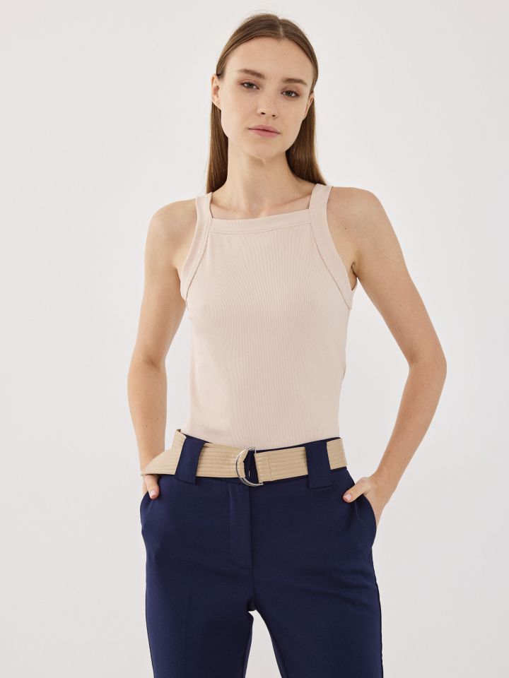 גופיה ריב PARIS PROMO בצבע בייז’