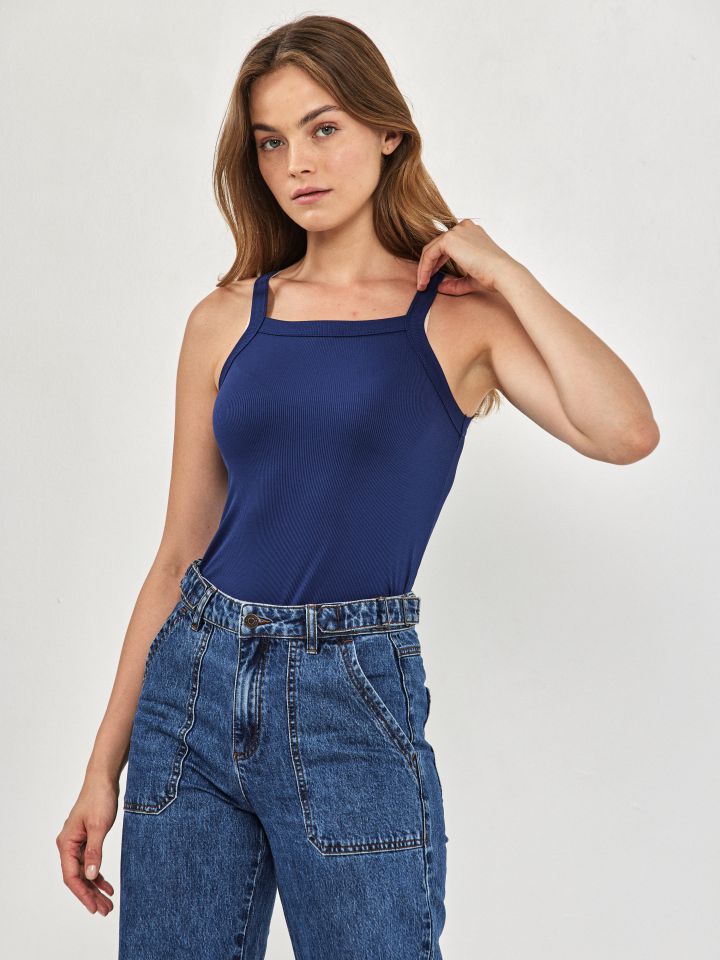 גופיה ריב PARIS PROMO בצבע נייבי