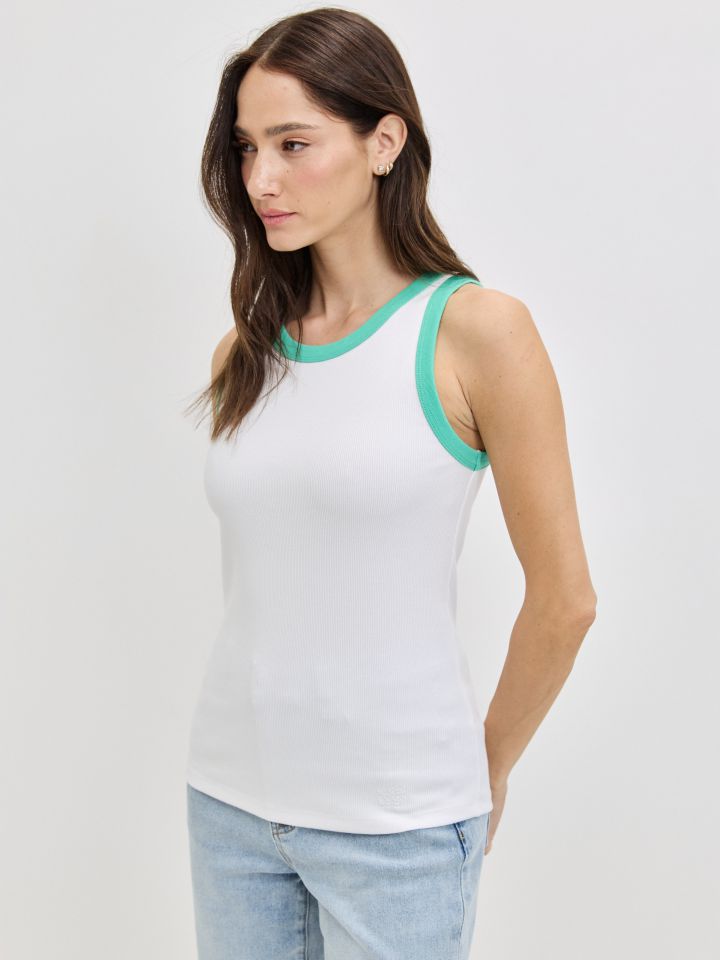 גופיה שילובים PROMO בצבע לבן