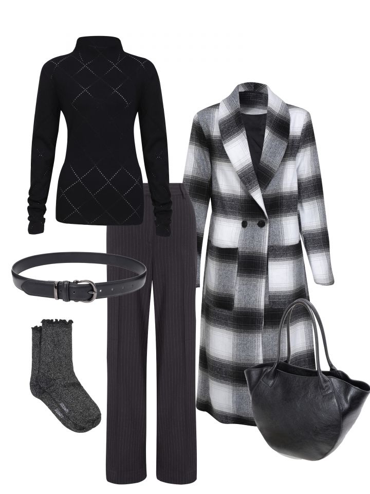 מעיל מראה צמר TIE DYE בצבע אפור כסף