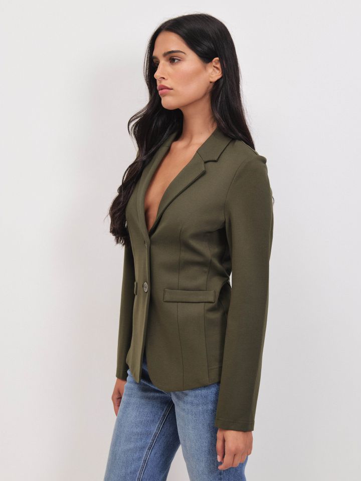 ג’קט מילנו  PROMO בצבע ירוק כהה