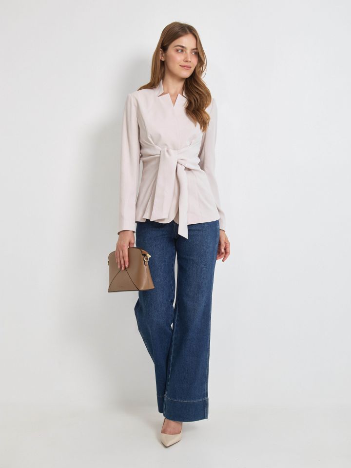 ג’קט קשירה PROMO בצבע בייז’