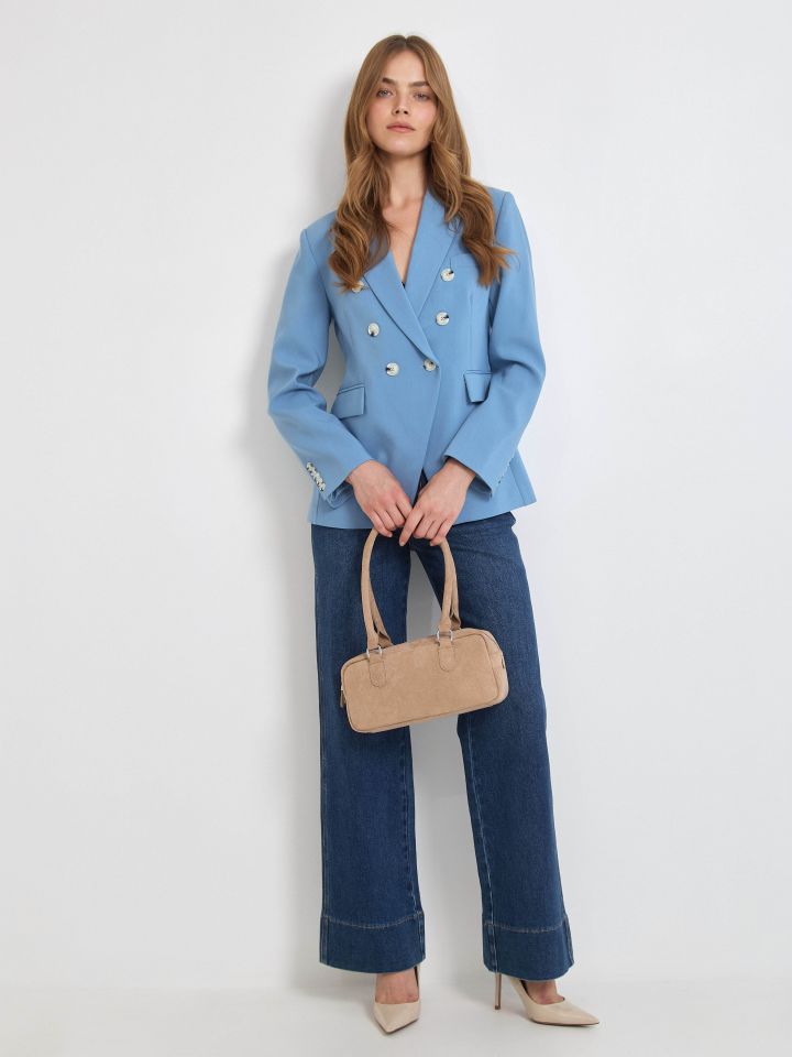 ג’קט כפתורים PROMO בצבע תכלת אורלי