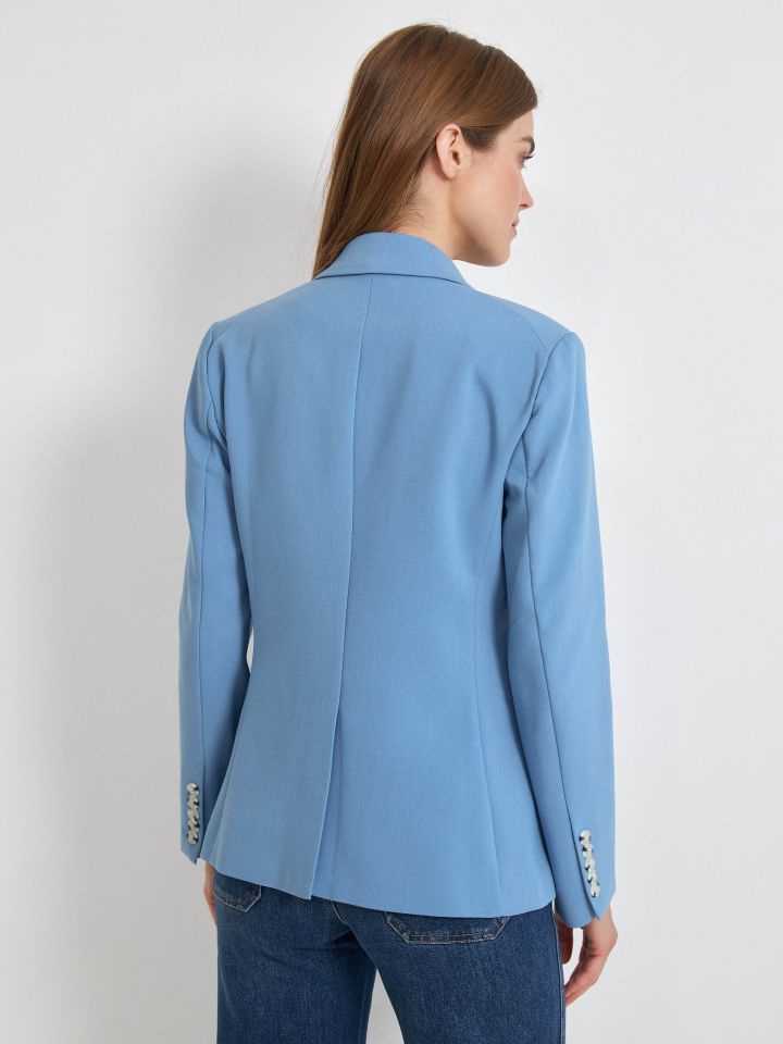 ג’קט כפתורים PROMO בצבע תכלת אורלי