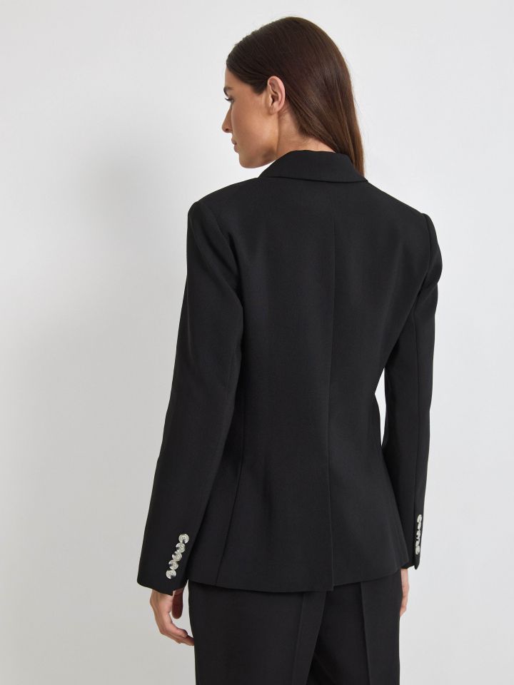 ג’קט כפתורים PROMO בצבע שחור