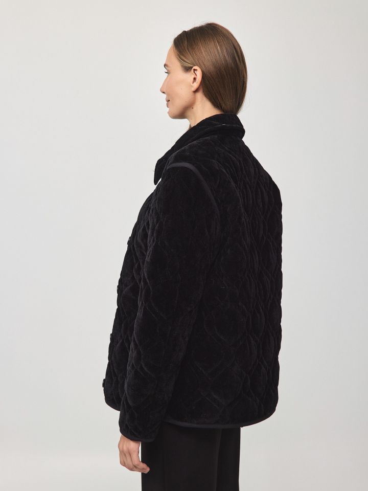 מעיל קטיפה PROMO בצבע שחור