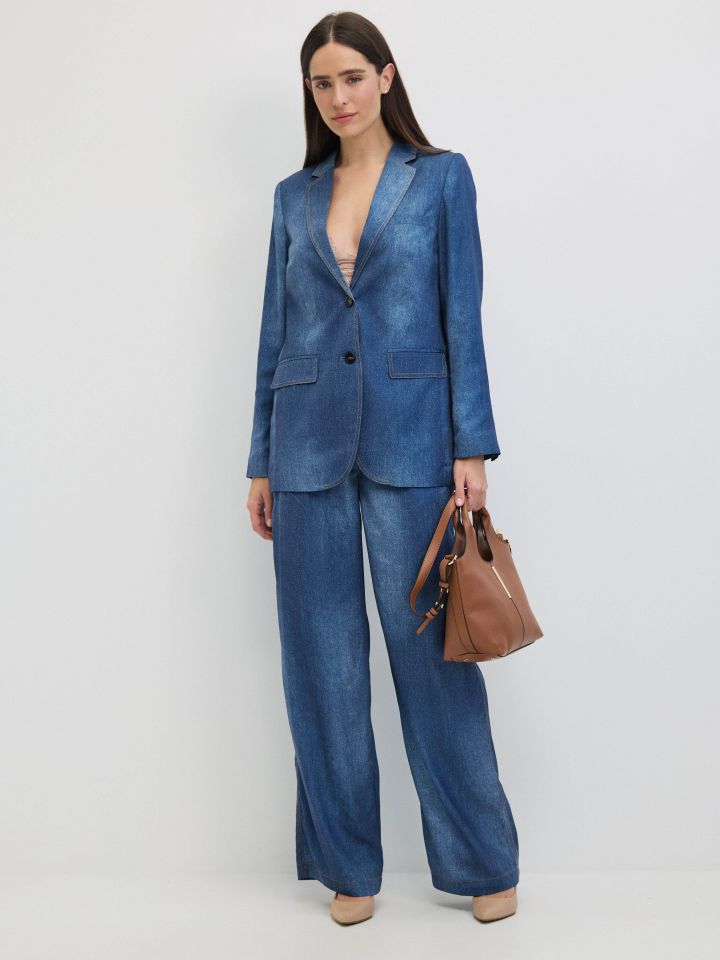 ג’קט INDIGO בצבע כחול אינדיגו