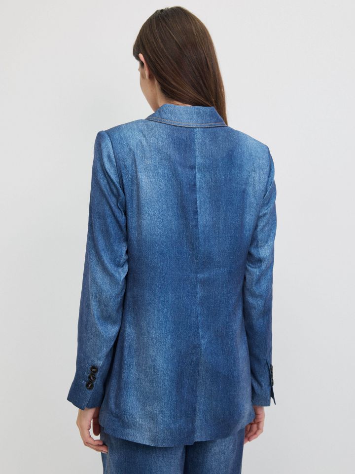 ג’קט INDIGO בצבע כחול אינדיגו