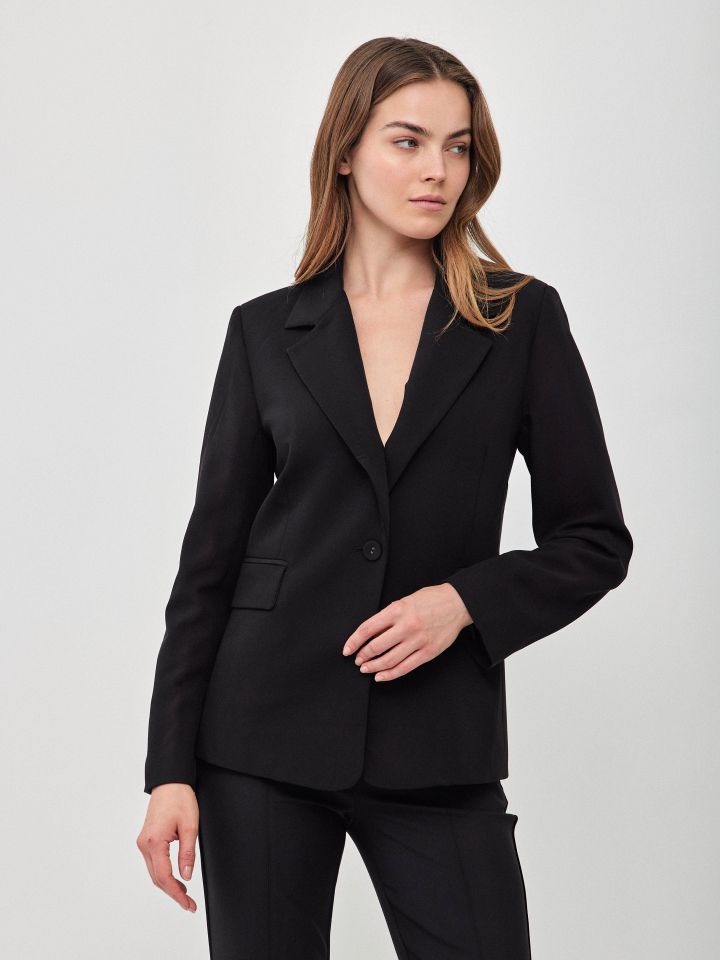 ג’קט כפתור אחד LONDON בצבע שחור