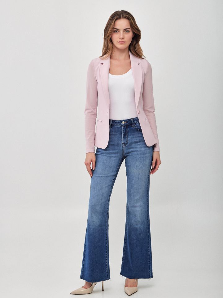 ג’קט שיפון בגב בצבע ורוד חדש