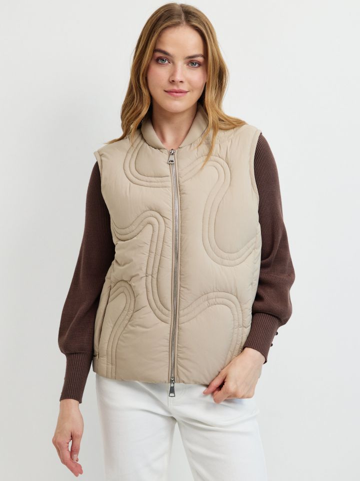 וסט תיפורים SHIRA PROMO בצבע אבן