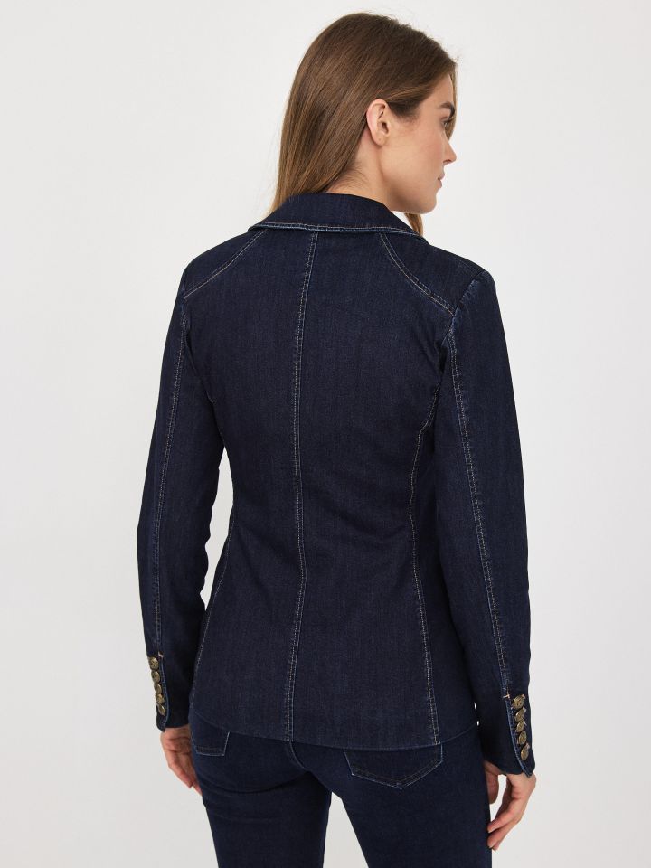 ג’קט ג’ינס PROMO NATALY בצבע ג’ינס כהה