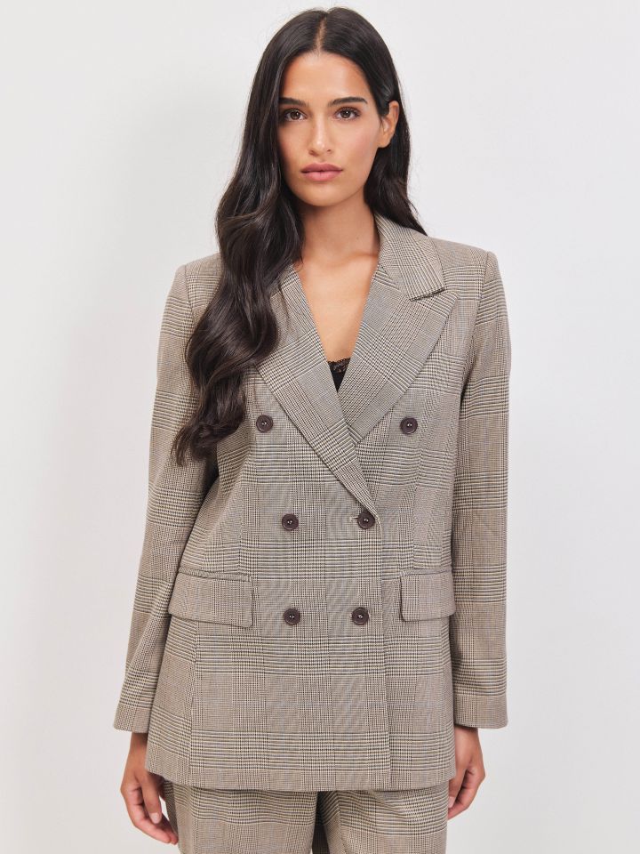 ג’קט משבצות LIAT בצבע משבצות