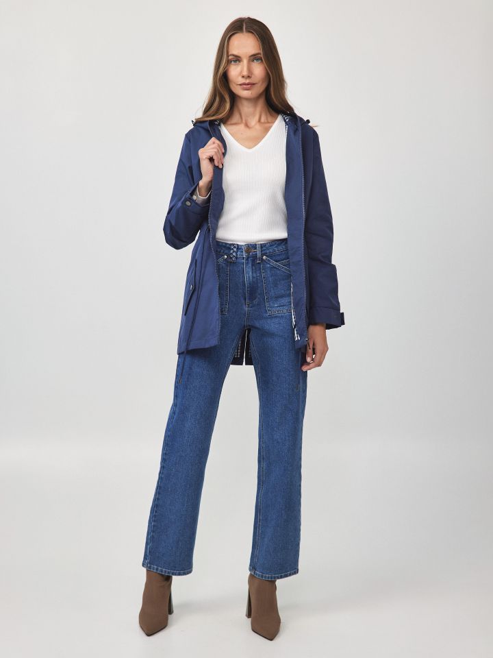 מעיל קפוצ’ון PROMO בצבע כחול ונסה