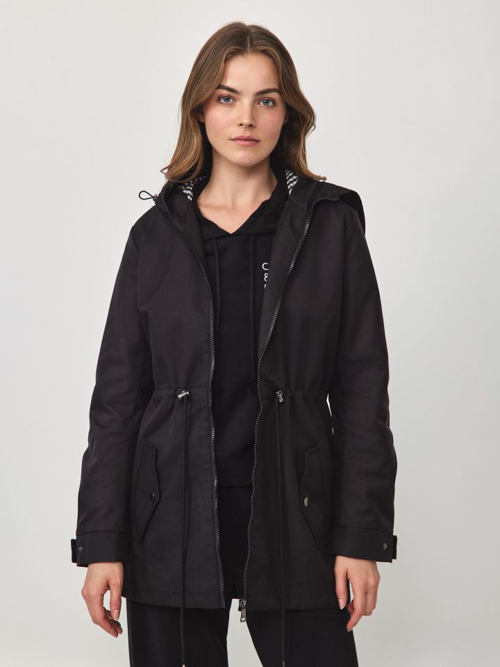 מעיל קפוצ’ון PROMO בצבע שחור