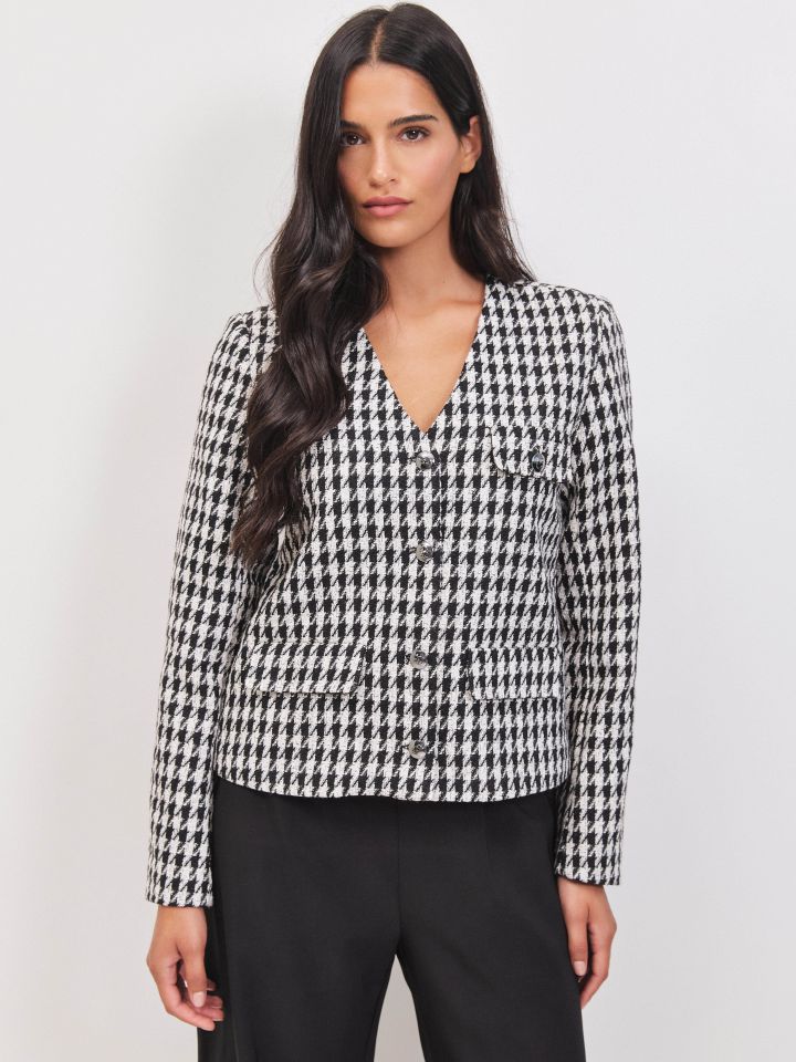 ג’קט פפיתה כפתורים בצבע פפיטה