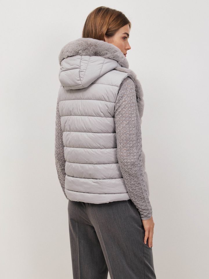 וסט שילוב PROMO בצבע אפור כסף