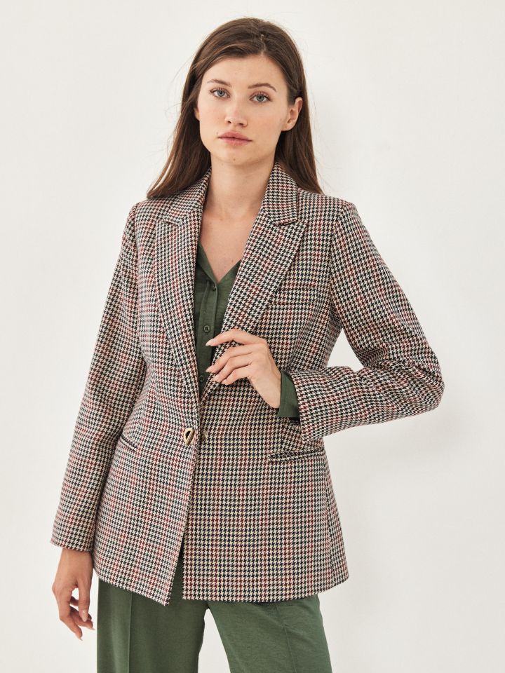 ג’קט משבצות בצבע משבצות