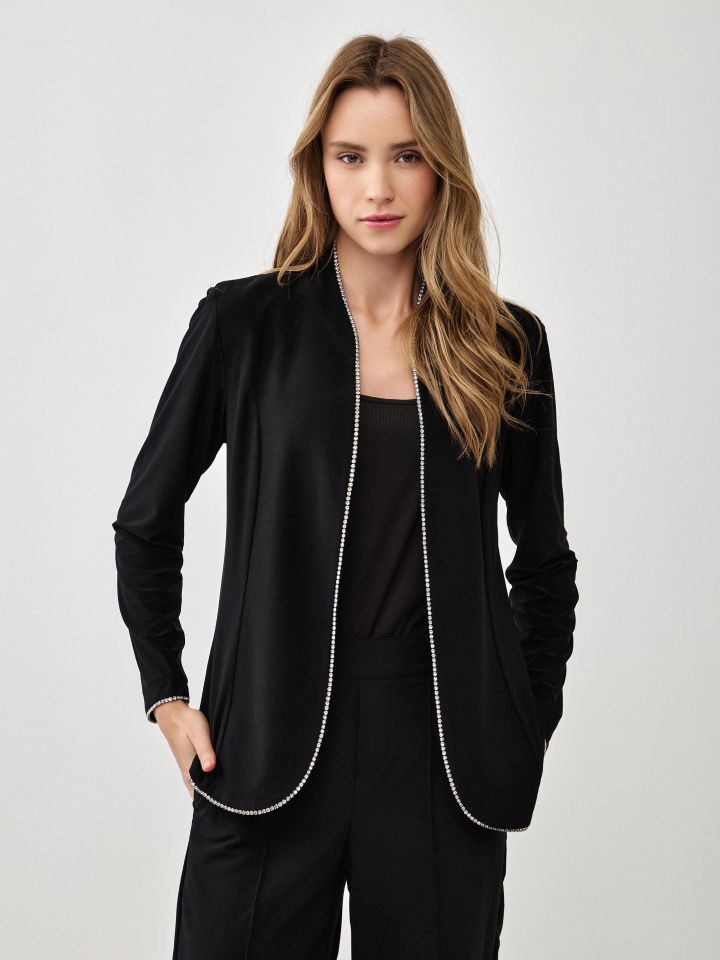 עליונית דמוי יהלומים בצבע שחור לורקס