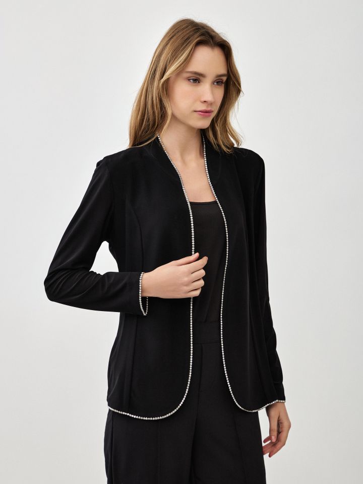 עליונית דמוי יהלומים בצבע שחור לורקס