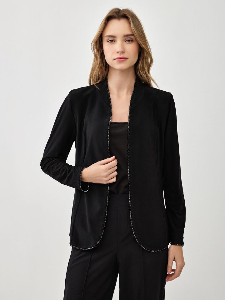 עליונית דמוי יהלומים בצבע שחור