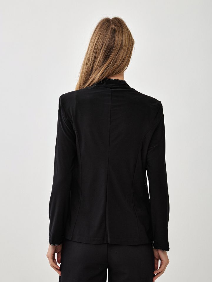 עליונית דמוי יהלומים בצבע שחור