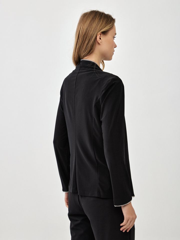 עליונית מראה דמוי יהלומים בצבע שחור