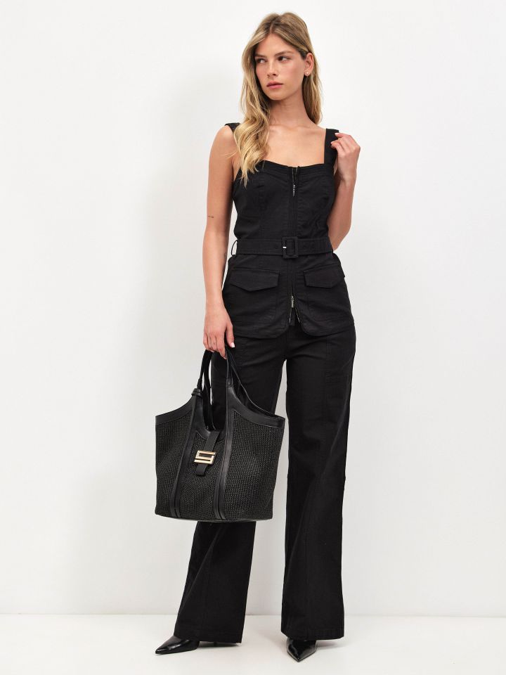 וסט חגורה LINOR בצבע שחור