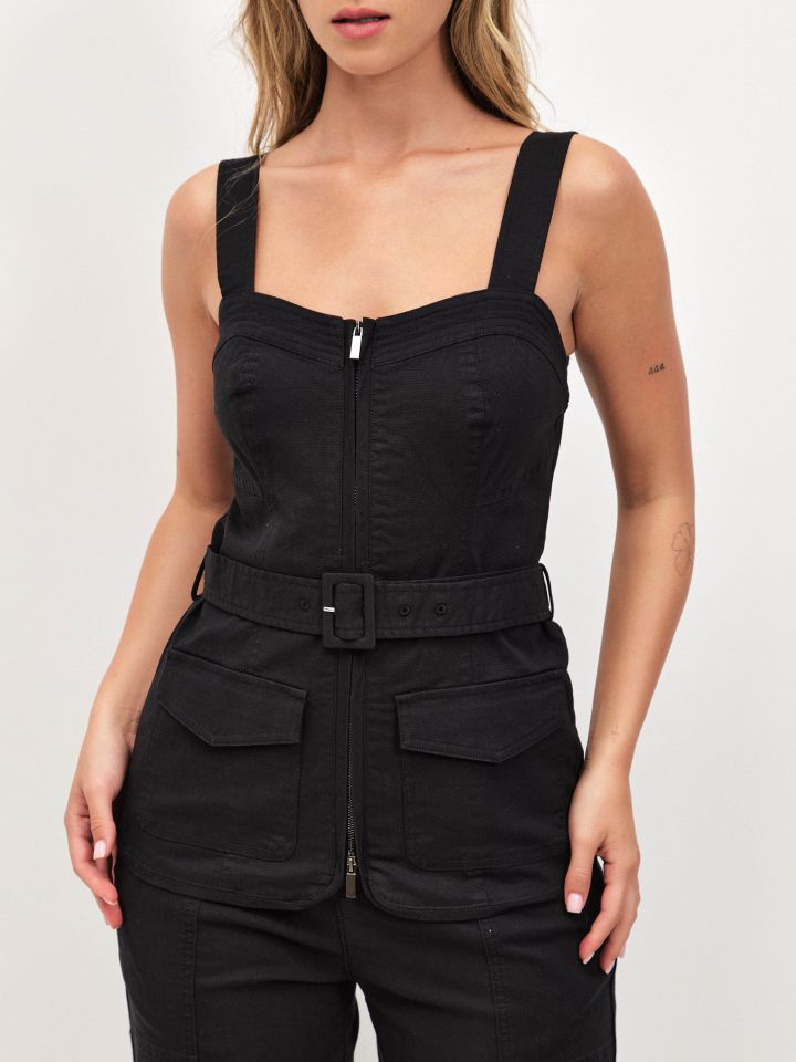 וסט חגורה LINOR בצבע שחור