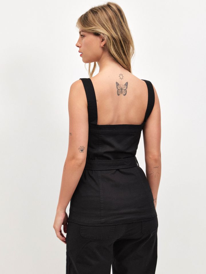 וסט חגורה LINOR בצבע שחור