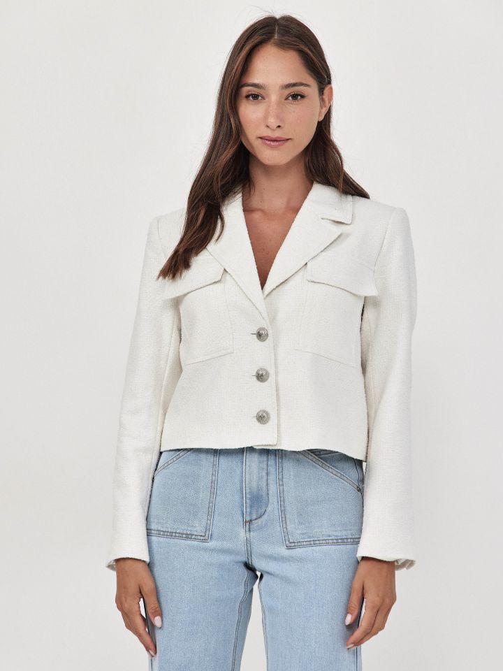 ג’קט זוג כיסים בצבע אופוויט