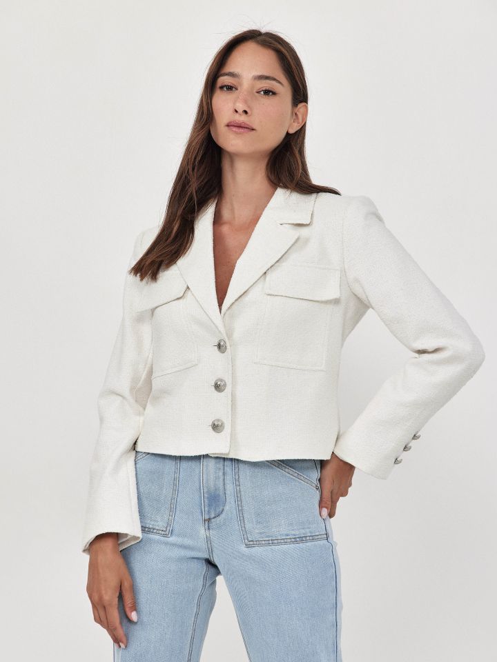 ג’קט זוג כיסים בצבע אופוויט