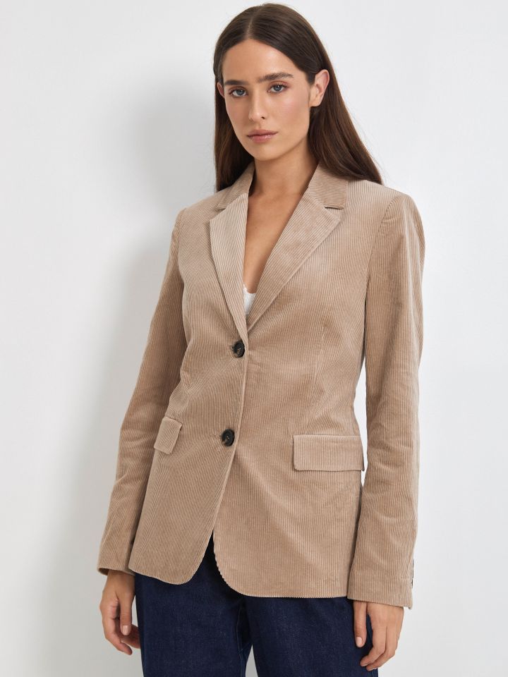 ג’קט קורדרוי LIAT בצבע בייז קפוצינו