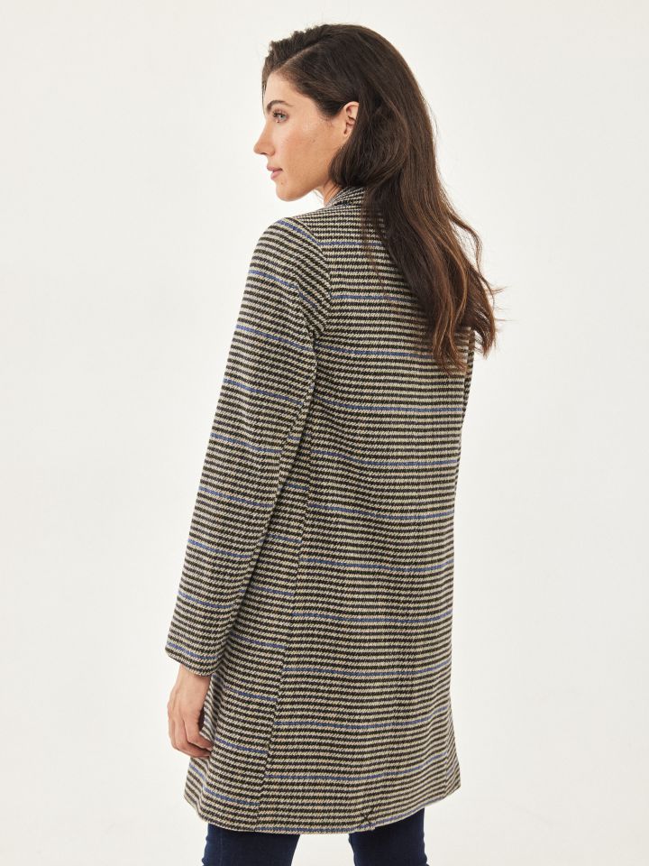 ג’קט  ארוך משבצות בצבע פפיטה