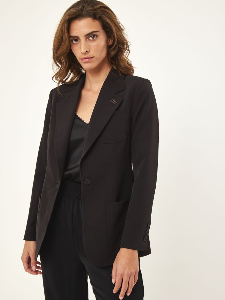 ג’קט אבזם ROMI בצבע שחור