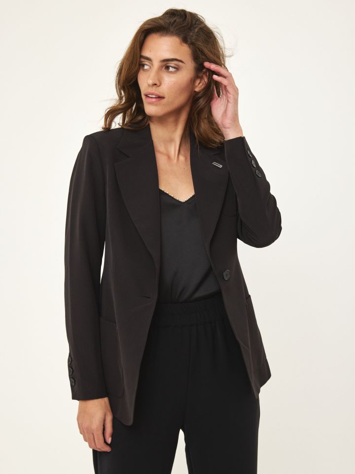 ג’קט אבזם ROMI בצבע שחור