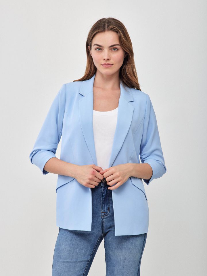 ג’קט כיווץ בשרוול PROMO בצבע תכלת אורלי