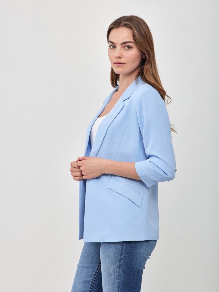 ג’קט כיווץ בשרוול PROMO בצבע תכלת אורלי