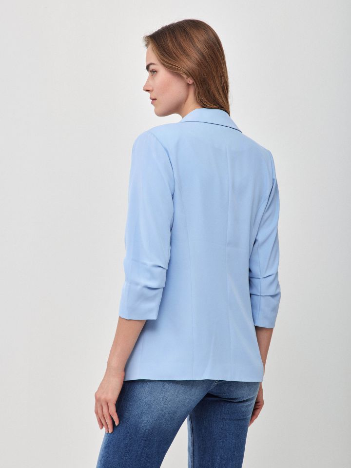 ג’קט כיווץ בשרוול PROMO בצבע תכלת אורלי