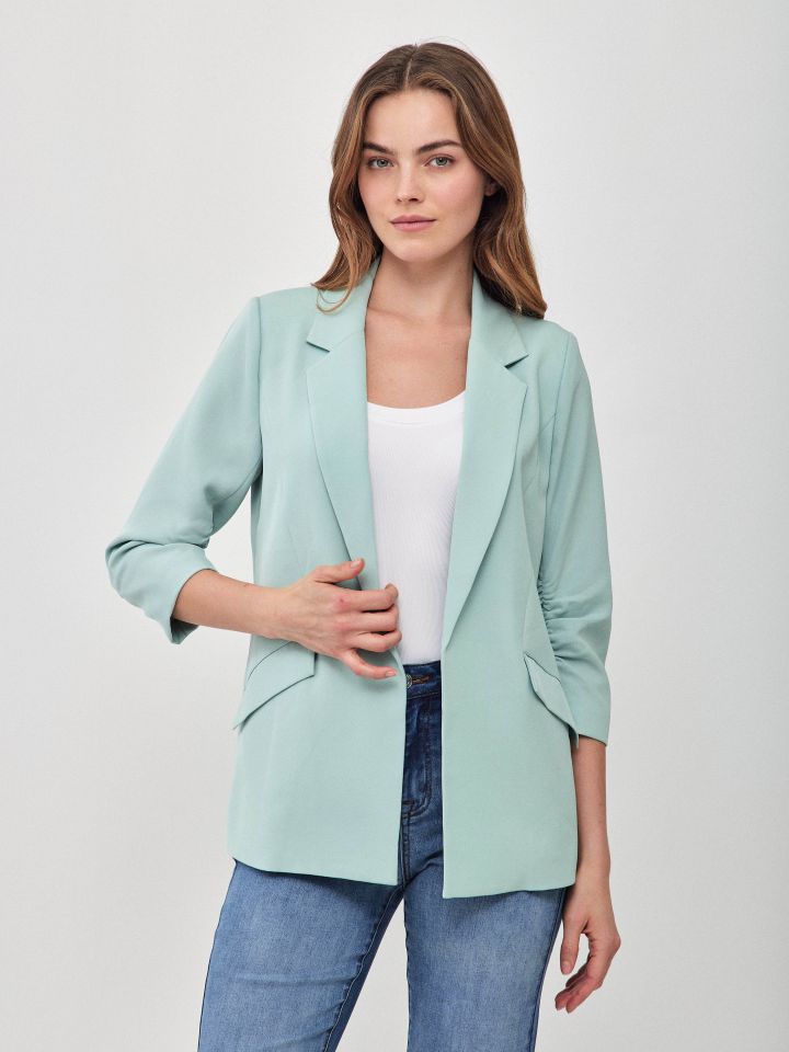 ג’קט כיווץ בשרוול PROMO בצבע ירוק