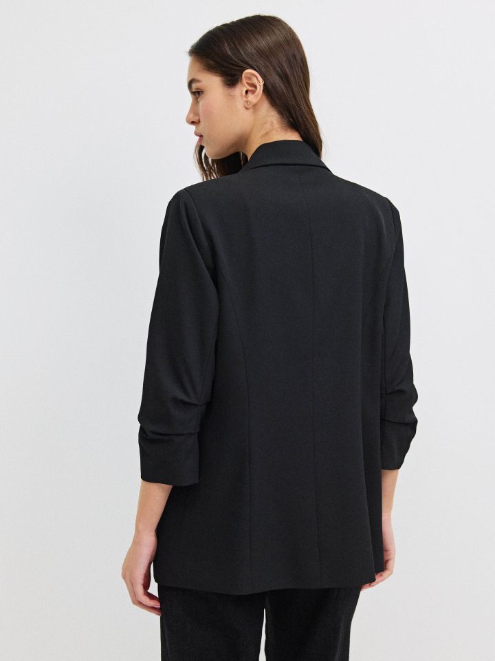 ג’קט כיווץ בשרוול PROMO בצבע שחור