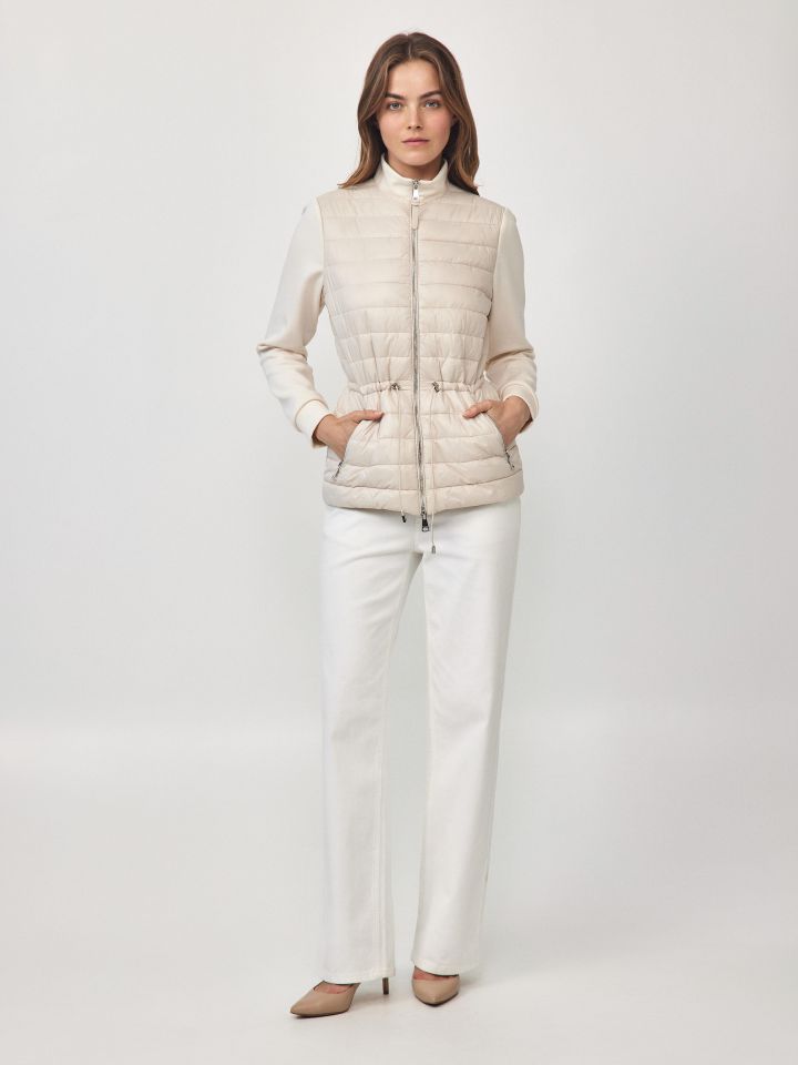 מעיל רוכסנים PARIS בצבע שנהב