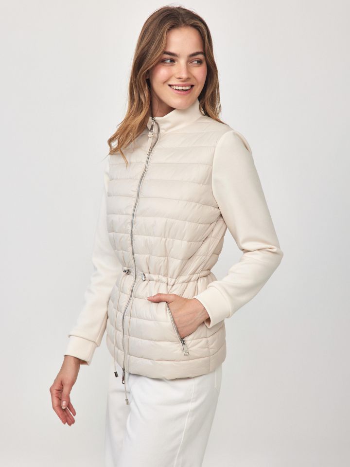 מעיל רוכסנים PARIS בצבע שנהב